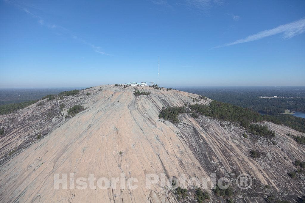 Photo- Aerial Photo, Taken in October 2017, of Stone Mountain, in The Town of The Same Name East of Downtown Atlanta, Georgia 3 Fine Art Photo Reproduction
