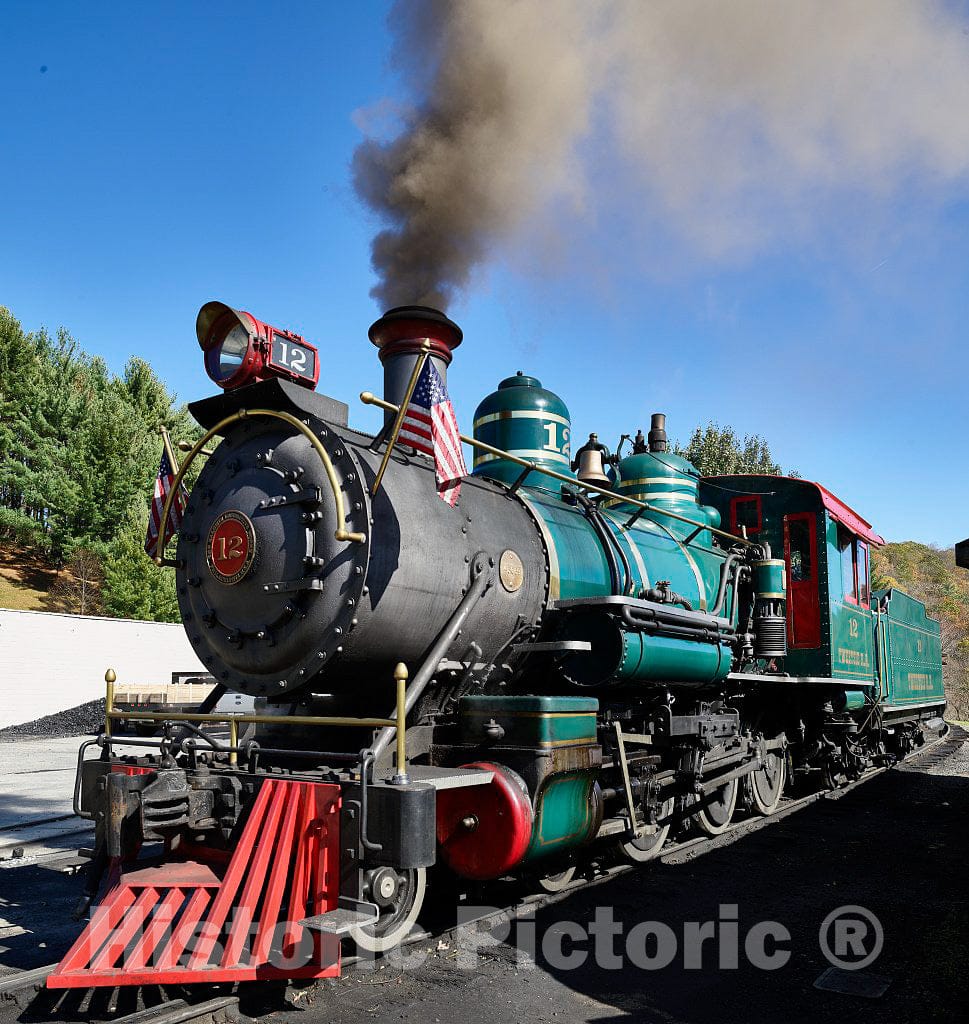 Photo - Narrow-Gauge steam Locomotive at The Tweetsie Railroad- Fine Art Photo Reporduction