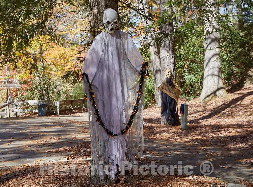 Photograph - Ghostly Figure,one of Several Spooky specters positioned for The American Halloween Season on The Grounds of The Hickory Ridge Living History Museum in Boone, North Carolina 1
