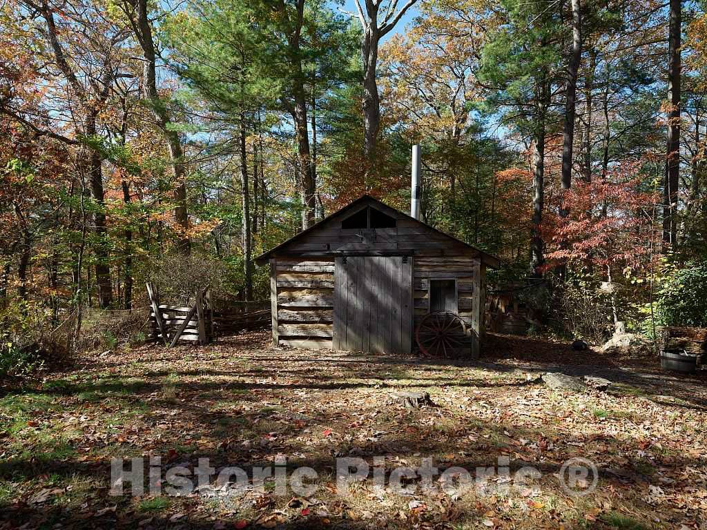 Photo- One of several rustic cabins at the Hickory Ridge Living History Museum in Boone, North Carolina 3 Fine Art Photo Reproduction