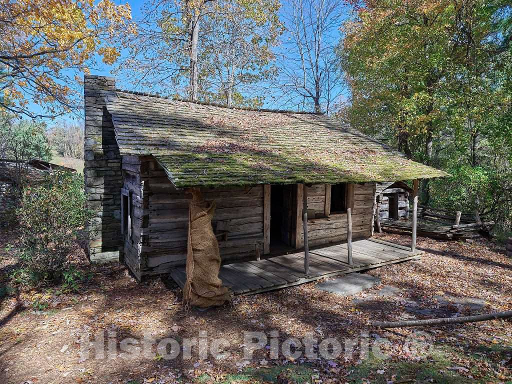 Photo- One of Several Rustic Cabins at The Hickory Ridge Living History Museum in Boone, North Carolina 4 Fine Art Photo Reproduction