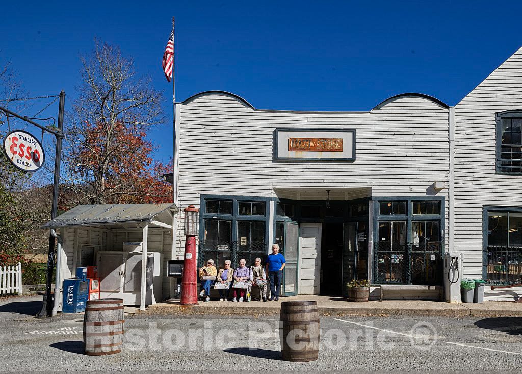 Photo - Members of The Thomasville Church of God in Thomasville, North Carolina, Relax Following a Visit to The Mast General Store in Valle Crucis- Fine Art Photo Reporduction