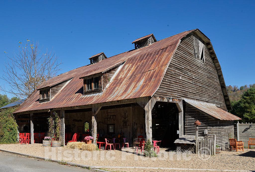 Photo - Old Dairy barn associated with The Nearby Mast Farm Inn in Valle Crucis, North Carolina- Fine Art Photo Reporduction