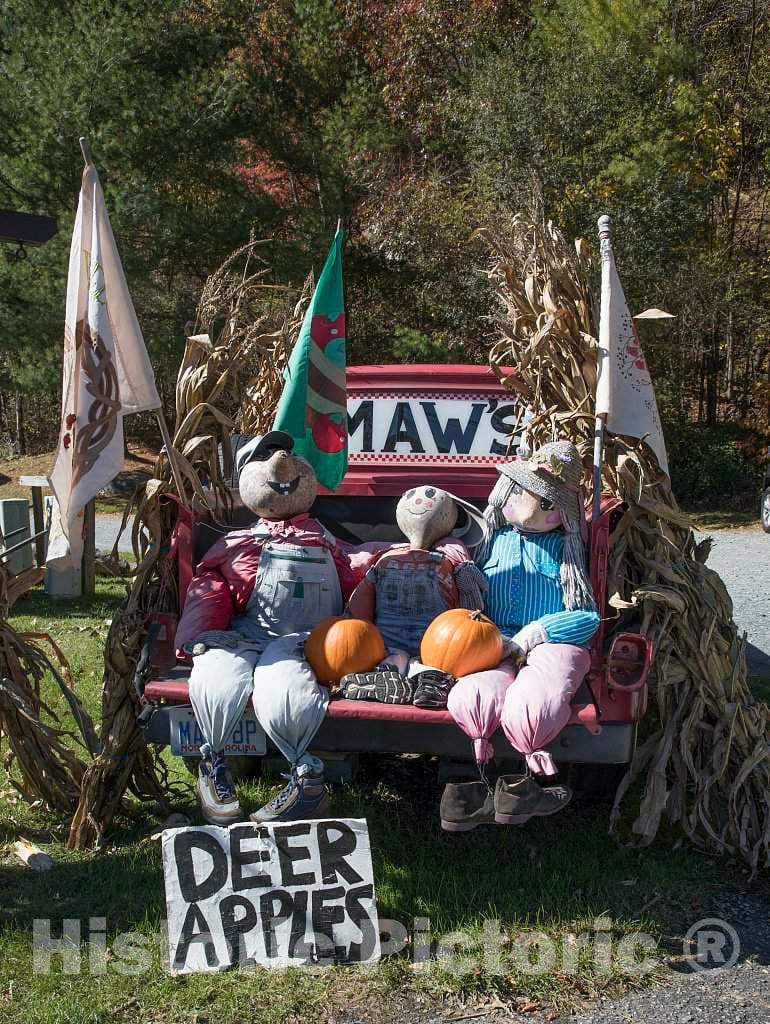 Photo - Whimsical Fall Display at Maws Produce Stand in Foscoe, North Carolina- Fine Art Photo Reporduction
