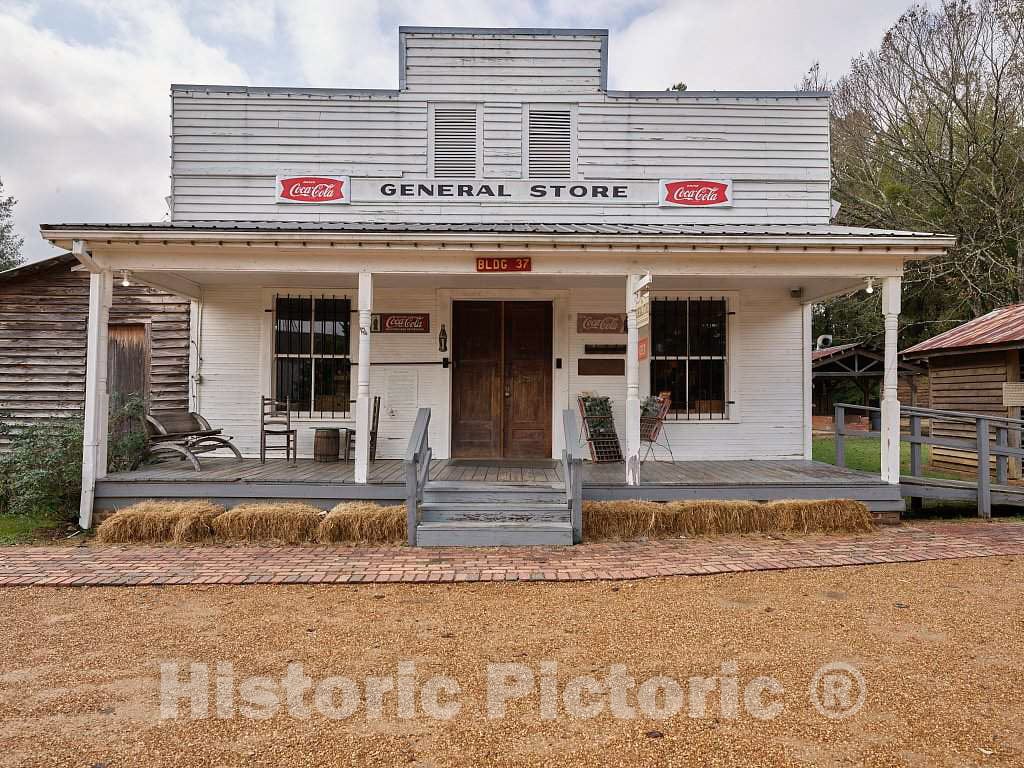 Photo - The General Store, a Replica of a 1920s General-Merchandise Country Store, at The Mississippi Agriculture and Forestry Museum- Fine Art Photo Reporduction