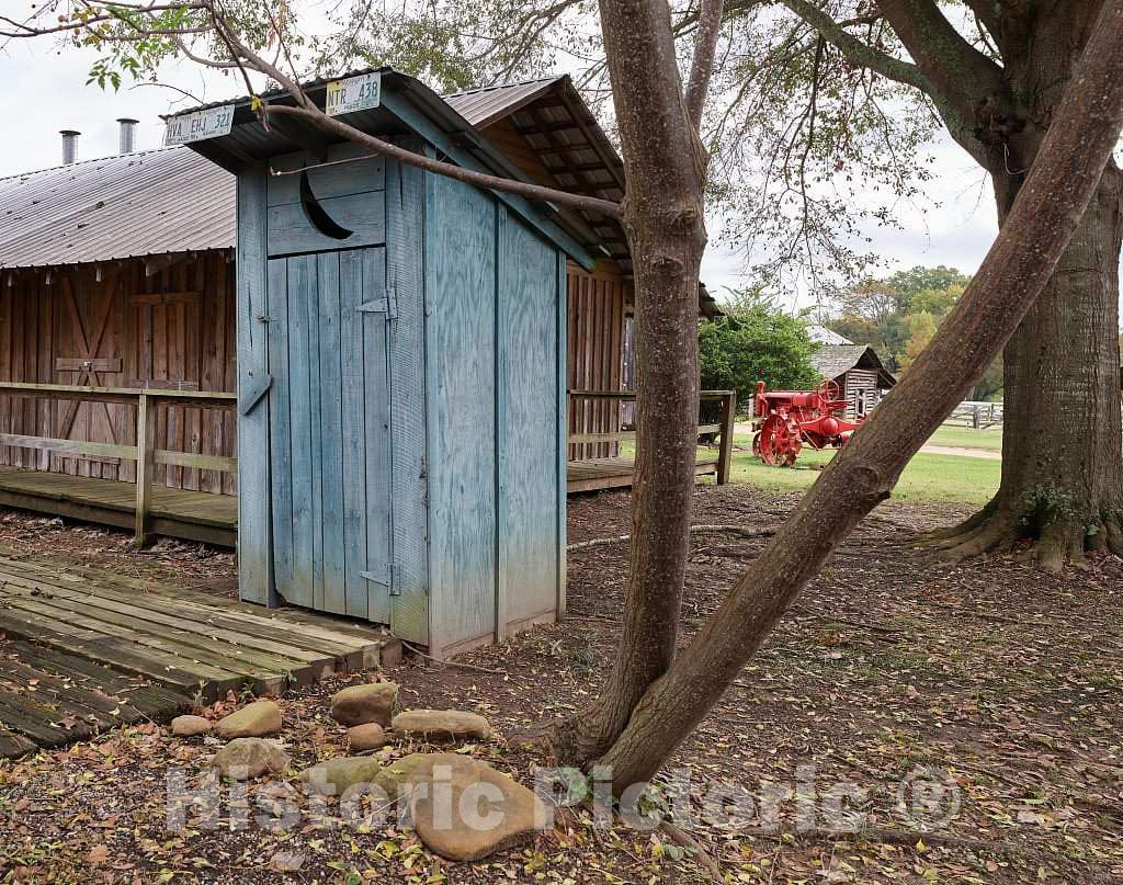 Photo - Old Latrine, or Outhouse, at The Mississippi Agriculture and Forestry Museum, Better Known Locally as Simply The Mississippi Ag Museum- Fine Art Photo Reporduction