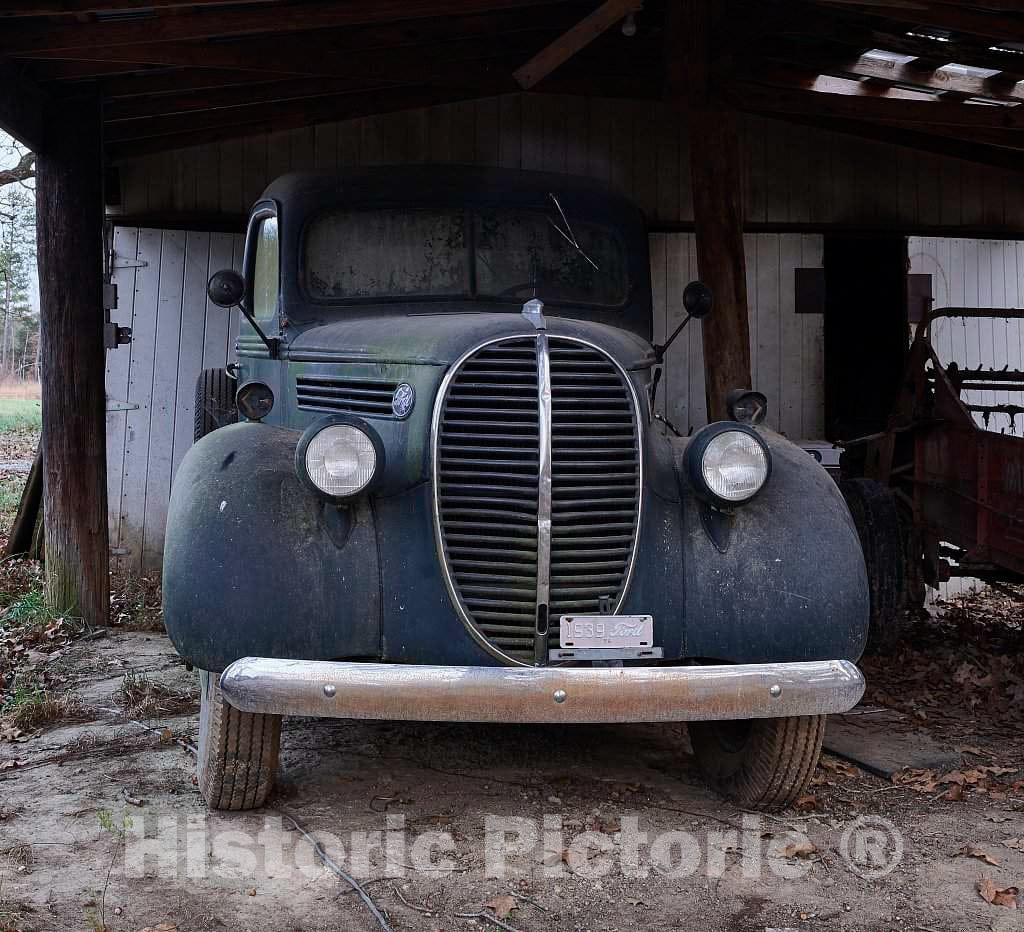 Photo- Sheltered 1943 Ford Truck at Prodigal Farm, Near Durham in Rougemont, North Carolina 2 Fine Art Photo Reproduction