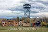 Photo - View of Buildings and Old fire Tower at The Encampment Museum in The Little Town of Encampment, Wyoiming- Fine Art Photo Reporduction