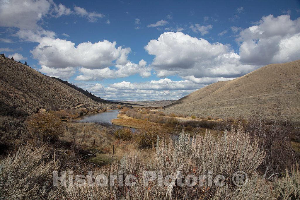 Photo - The North Platte River cuts Through The Rocky Mountain Foothills on The Colorado Border Near Riverside in Carbon County, Wyoming- Fine Art Photo Reporduction