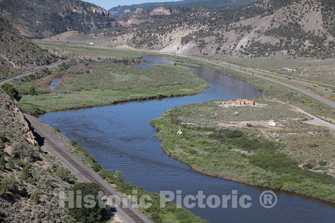 Photograph - Aerial view of an area west of Eagle, Colorado, and east of Glenwood Springs in Eagle and Garfield counties where the Colorado River begins its cut through the Rocky Mountains 4