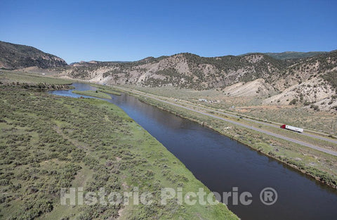 Photograph - Aerial view of an area west of Eagle, Colorado, and east of Glenwood Springs in Eagle and Garfield counties where the Colorado River begins its cut through the Rocky Mountains 12