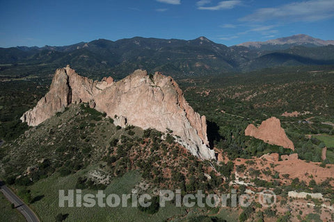 Photo- Aerial View of Some of The Standout red-Rock Formations at The Garden of The Gods, a municipally Owned and Free Park in Colorado Springs, Colorado 2 Fine Art Photo
