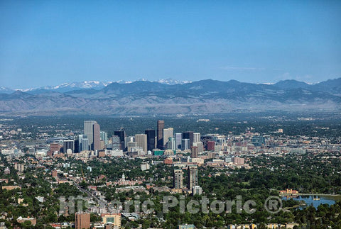 Photo- Aerial view of downtown Denver, Colorado 2 Fine Art Photo Reproduction