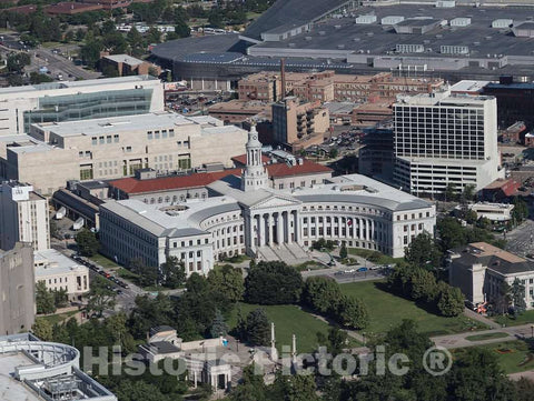 Photo - Aerial View of The Denver Civic Center- Fine Art Photo Reporduction