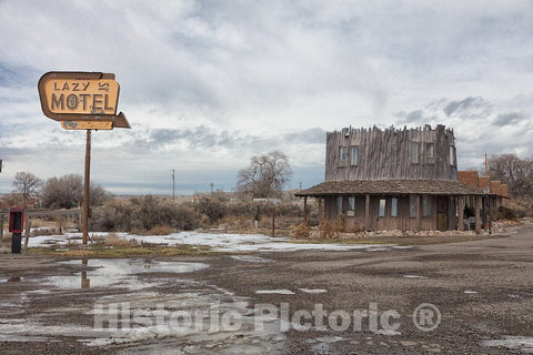 Photo - The Long-Abandoned Lazy S Arrow Motel in Whitewater, Colorado, Near Grand Junction- Fine Art Photo Reporduction