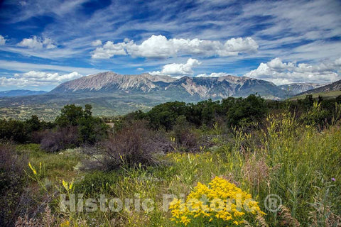 Photo - Meadow and Rocky Mountain View in Gunnison County, Colorado- Fine Art Photo Reporduction
