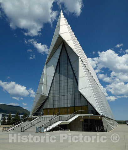 Photo - Frontal View of The United States Air Force Academy Cadet Chapel in Colorado Springs, Colorado- Fine Art Photo Reporduction