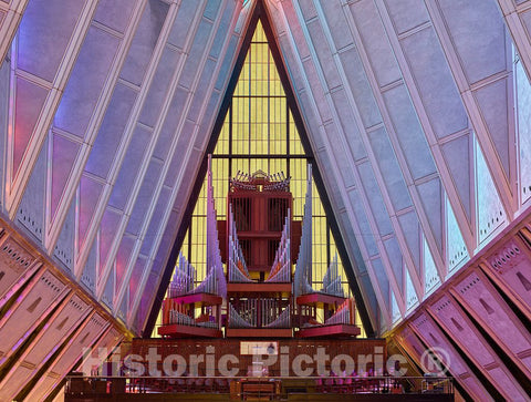 Photo - Organ at The Cadet Chapel The United States Air Force Academy in Colorado Springs, Colorado- Fine Art Photo Reporduction