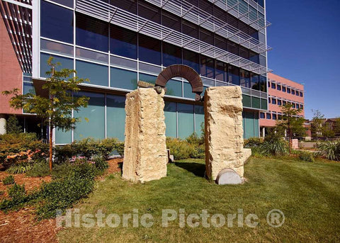 Photo - The Arch of Cosmos and Damian, Created by Carl A. Reed in 1994, at The University of Colorado Anschutz Medical Center Campus in Aurora, Colorado