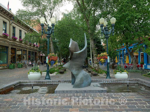 Photo - Artsy Scene in The Old Mining Town of Aspen, Now a Popular Arts and Skiing Destination- Fine Art Photo Reporduction