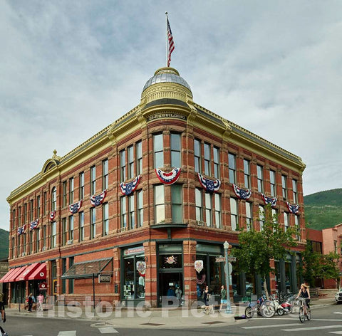 Photo - The 1904 Silver-Boom-era Elks Building in The Old Mining Town of Aspen, Now a Popular Arts and Skiing Destination- Fine Art Photo Reporduction