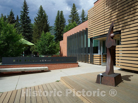 Photo - The Red Brick Center for The Arts in The Old Mining Town of Aspen, Now a Popular Arts and Skiing Destination- Fine Art Photo Reporduction