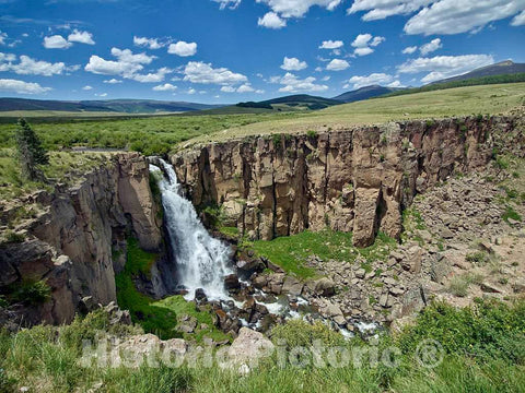 Photograph - North Clear Creek Falls, in Hinsdale County Along The Colorado Mountain Road Called The Silver Thread Byway, Drops from an Otherwise Nondescript Prairie into a deep Gorge 1