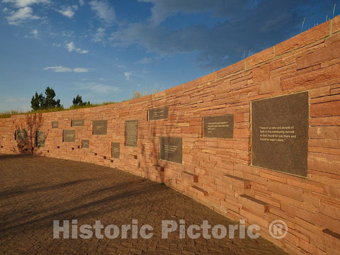 Photo- The Columbine Memorial's Wall of Healing in Littleton, Colorado, designed to honor those who were injured 1 Fine Art Photo Reproduction