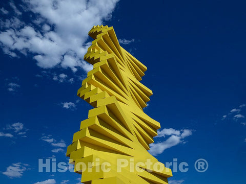 Photograph - Herbert Bayer is Probably Best Known in Denver, Colorado, for his Canary-Yellow Sculpture Articulated Wall, a constructivist Composition erected in 1985, The Year he Died 2