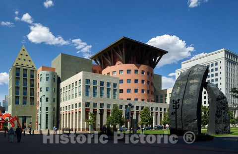 Photo- The Denver Public Library and surrounding Cultural Complex in downtown Denver, Colorado 2 Fine Art Photo Reproduction