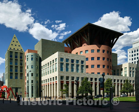 Photo- The Denver Public Library and Surrounding Cultural Complex in Downtown Denver, Colorado 4 Fine Art Photo Reproduction