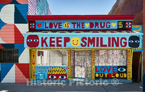 Photo- in 2012, The U.S. State of Colorado Legalized The Sale of Recreational Marijuana. But if This Denver storefront's Message is to to be Believed, Love is Enough of a Drug