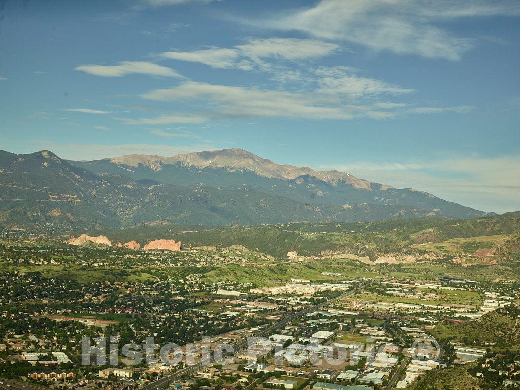 Photo- Aerial View of Some of The Standout red-Rock Formations at The Garden of The Gods, a municipally Owned and Free Park in Colorado Springs, Colorado 6 Fine Art Photo