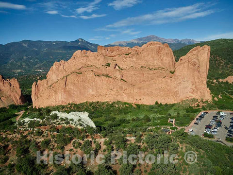 Photo- Aerial View of Some of The Standout red-Rock Formations at The Garden of The Gods, a municipally Owned and Free Park in Colorado Springs, Colorado 10 Fine Art Photo