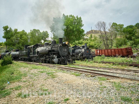 Photo - Steam locomotives at The Colorado Railroad Museum in Golden, Outside Denver- Fine Art Photo Reporduction