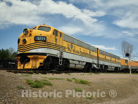 Photo - Vintage Diesel-Powered Train at The Colorado Railroad Museum in Golden, Outside Denver- Fine Art Photo Reporduction