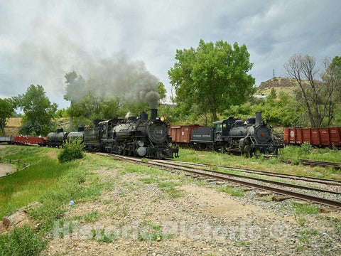 Photo - Steam Trains at The Colorado Railroad Museum in Golden, Outside Denver- Fine Art Photo Reporduction