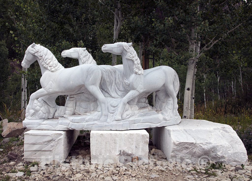 Photo- Art Carved from Marble in The Town of Marble, Below The Quarry in Gunnison County, Colorado, Where The town's Namesake Mineral has Long Been mined 1 Fine Art Photo