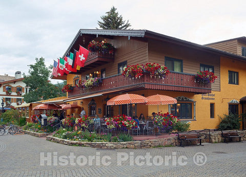 Photo- Colorful Guest Lodge in Vail Village in The Heart of The ski-Resort Town of Vail, Colorado 1 Fine Art Photo Reproduction