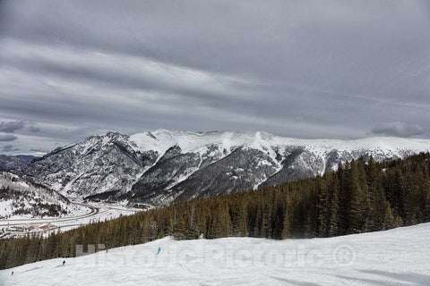 Photo - Mountaintop View from The ski-Resort Town of Vail, Colorado- Fine Art Photo Reporduction