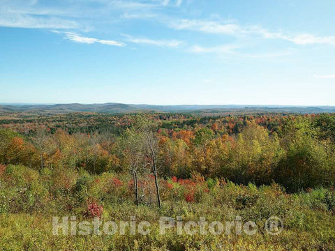 Photo - Distant View of The Green Mountains in Autumn Near North Bennington, Vermont- Fine Art Photo Reporduction