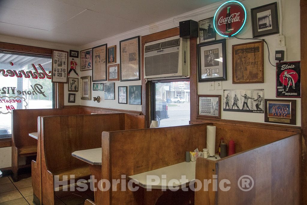 Photo- Booths at Johnnie's Drive-in Restaurant, Now a Tourist Attraction in Tupelo, Mississippi 1 Fine Art Photo Reproduction