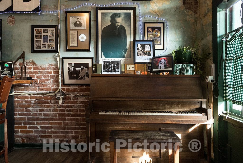 Photo - What Appears to be a Well-Played Piano in a Corner of The Hollywood Cafe in The Settlement of Hollywood, Near Tunica, Mississippi- Fine Art Photo Reporduction
