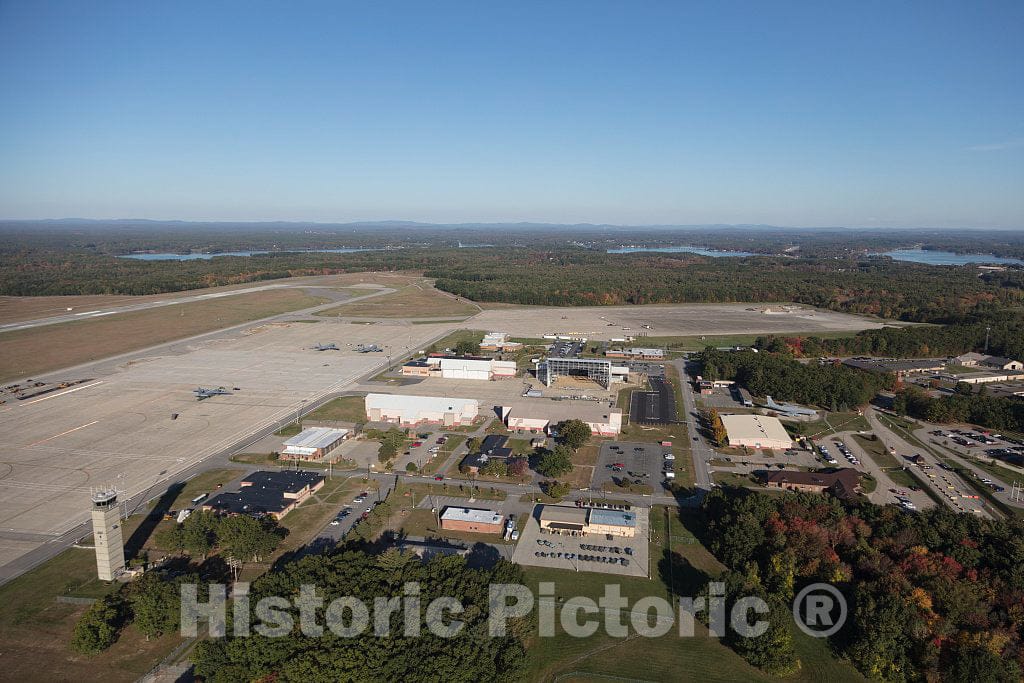 Photo - Aerial View of Small Airport in Portsmouth, New Hampshire- Fine Art Photo Reporduction