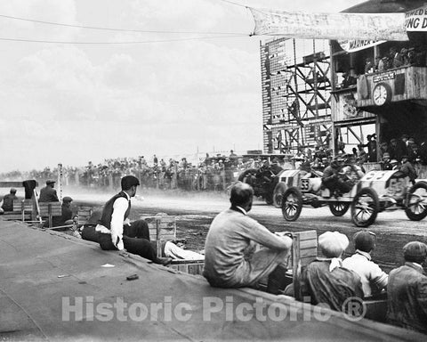 Historic Black & White Photo - Long Island, Vanderbilt Raceway, N.Y. - Raceway, Nassau County, c1910 -