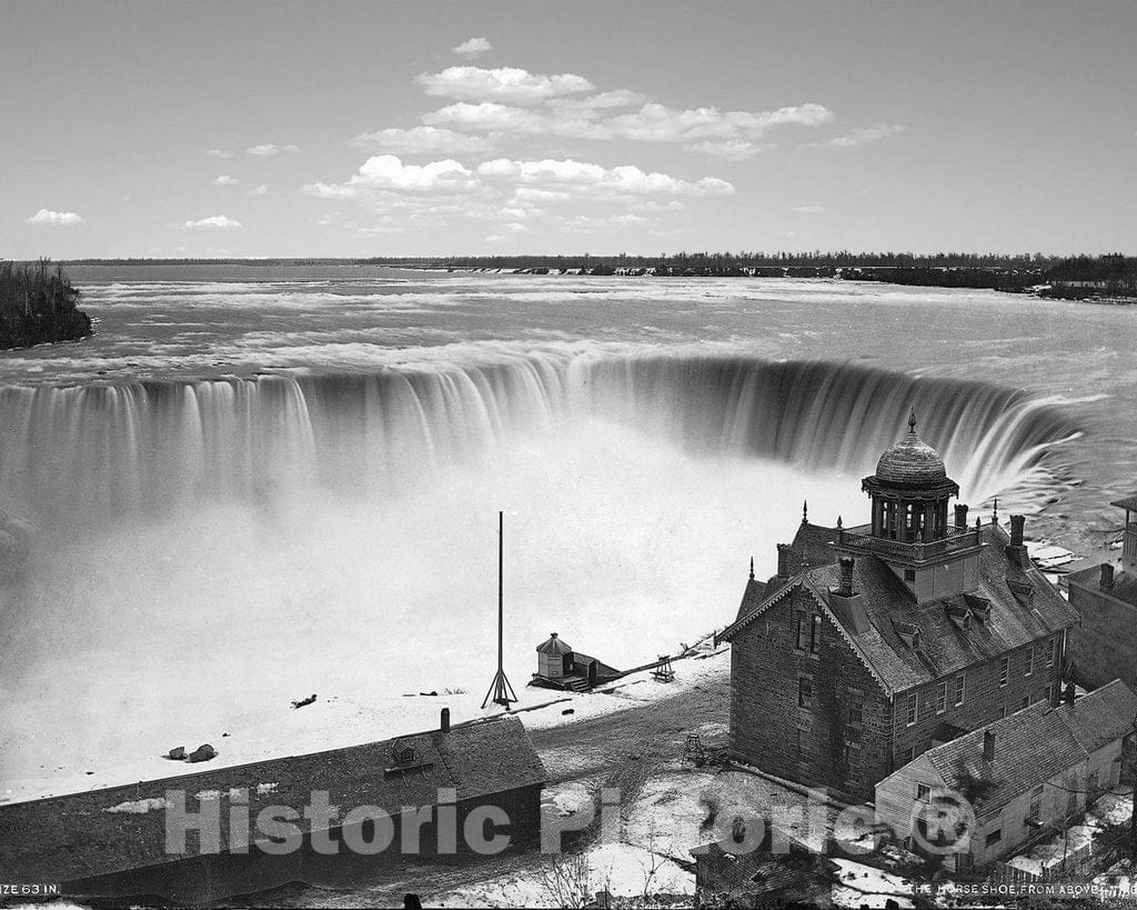 Historic Black & White Photo - Niagara Falls, Ontario, Canada - Horseshoe Falls, Niagara Falls Ontario, c1869 -