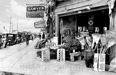 Portland Historic Black & White Photo, Northeast Sandy Boulevard at 41st Avenue, c1934 -