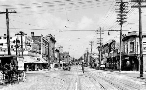 Portland Historic Black & White Photo, Southeast Grand Avenue from Morrison Street, c1919 -