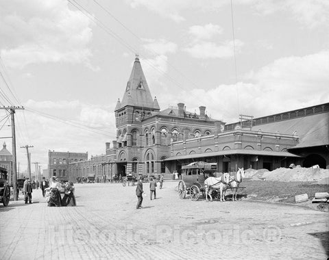 Rochester Historic Black & White Photo, New York Central Railroad, c1905 -
