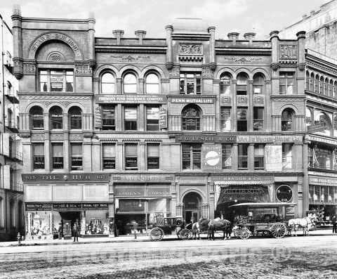 Seattle Historic Black & White Photo, The Starr-Boyd Building, First Avenue and Cherry Street, c1906 -